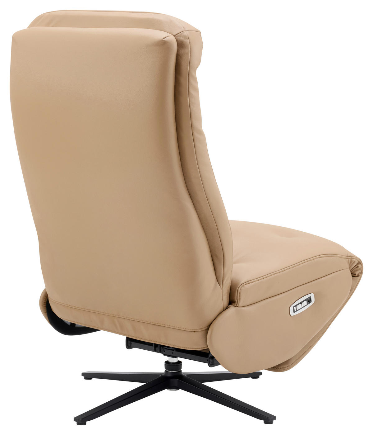 RELAXSESSEL Webstoff Relaxfunktion, Fußteilverstellung    - Beige/Schwarz, Design, Textil/Metall (68/113/84cm) - Livetastic