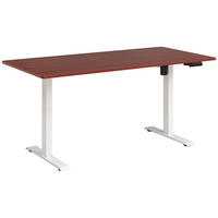 SCHREIBTISCH  in Weiß, Walnussfarben  - Walnussfarben/Weiß, MODERN, Holzwerkstoff/Metall (160/73-123/80cm) - Livetastic