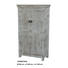 SCHRANK Mangoholz massiv antik, lackiert Weiß - Schwarz/Weiß, Trend, Holz/Holzwerkstoff (80/145/40cm) - Ambia Home