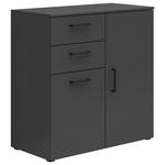 KOMMODE  in 80/83/40 cm  - Anthrazit/Schwarz, MODERN, Holzwerkstoff/Kunststoff (80/83/40cm) - Carryhome