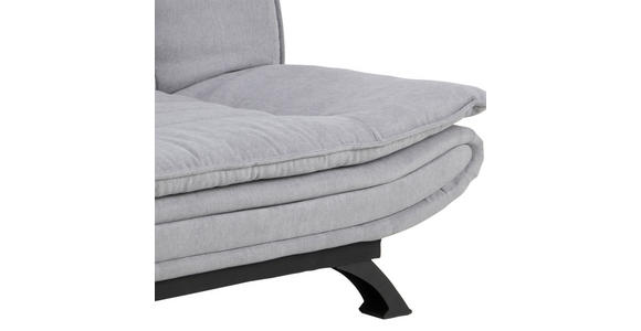 SCHLAFSOFA in Textil Hellgrau  - Hellgrau/Schwarz, Design, Textil/Metall (196/91/98cm) - Carryhome