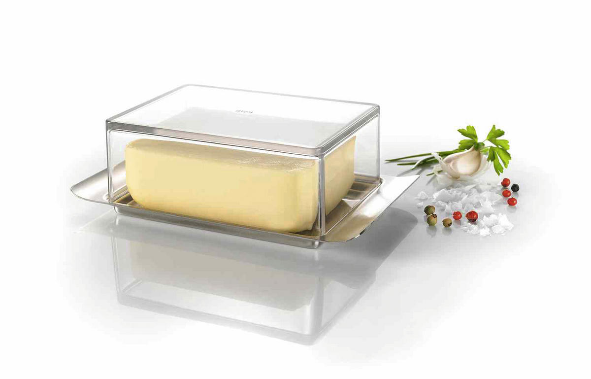 BUTTERDOSE Metall, Kunststoff  - Transparent, Basics, Kunststoff/Metall (16,7/11/6cm) - Gefu