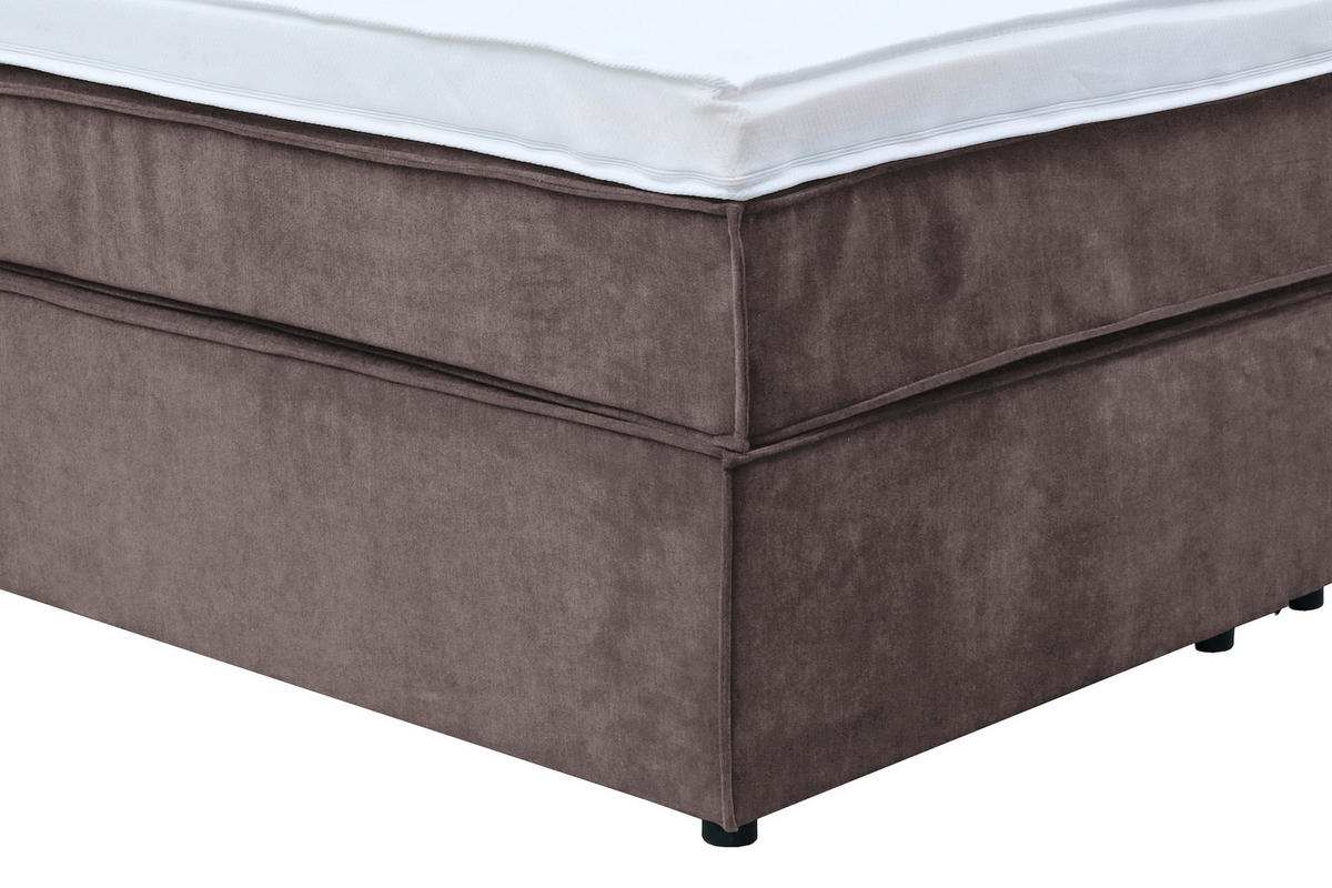 BOXSPRINGBETT 120/200 cm  in Grau  - gris/noir, Konventionell, textile/matière synthétique (120/200cm) - Boxxx