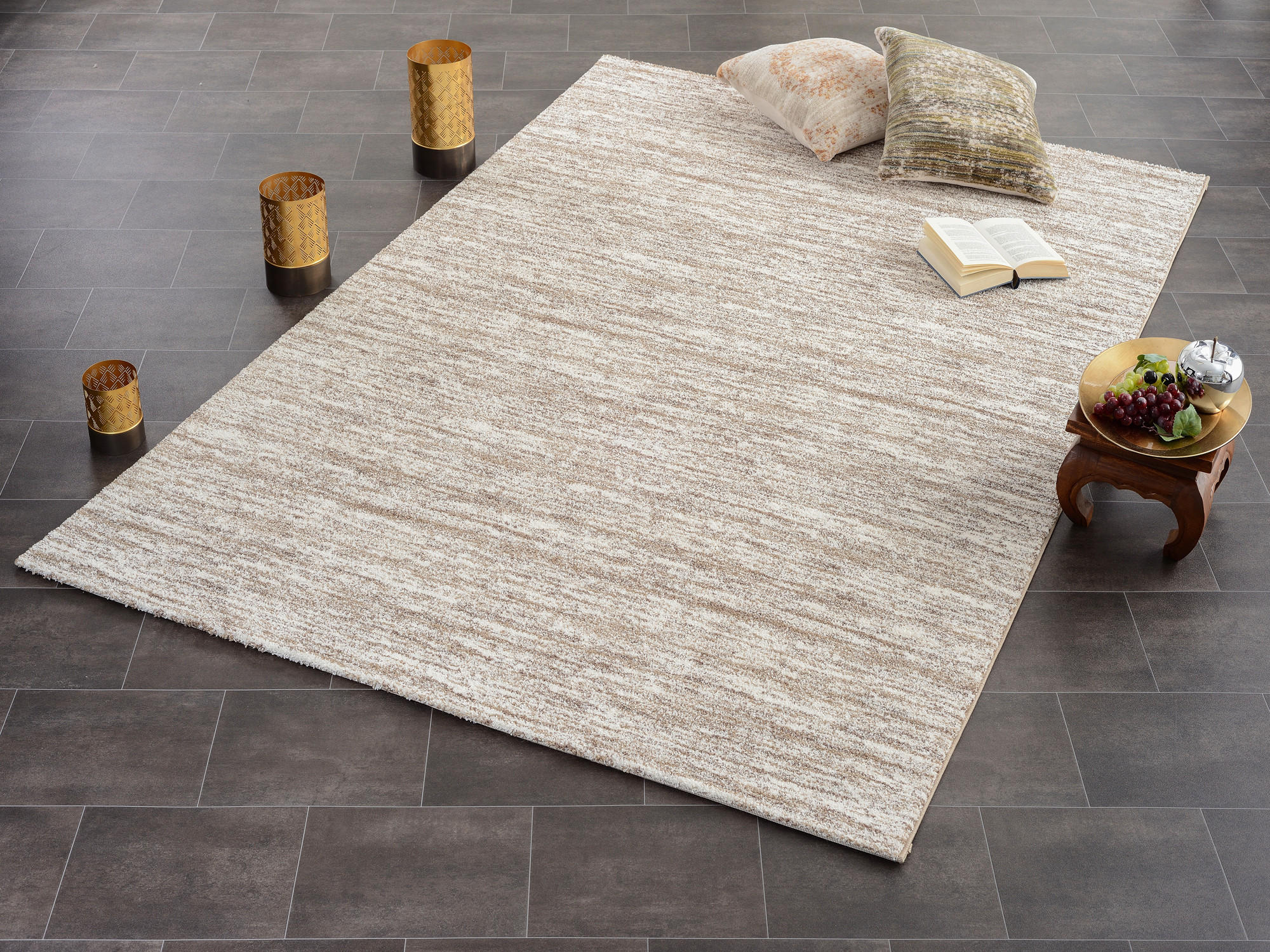 FLACHWEBETEPPICH 250/300 cm Sofi Lori Braun, Creme  - Creme/Braun, Design, Textil (250/300cm) - Novel
