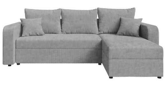 ECKSOFA  in Cord Grau  - Schwarz/Grau, KONVENTIONELL, Kunststoff/Textil (238/144cm) - Carryhome
