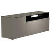 LOWBOARD Grau, Alufarben  160/58/45 cm  - Alufarben/Grau, Design, Glas/Holzwerkstoff (160/58/45cm) - Moderano