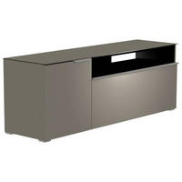 LOWBOARD Grau, Alufarben  160/58/45 cm  - Alufarben/Grau, Design, Glas/Holzwerkstoff (160/58/45cm) - Moderano