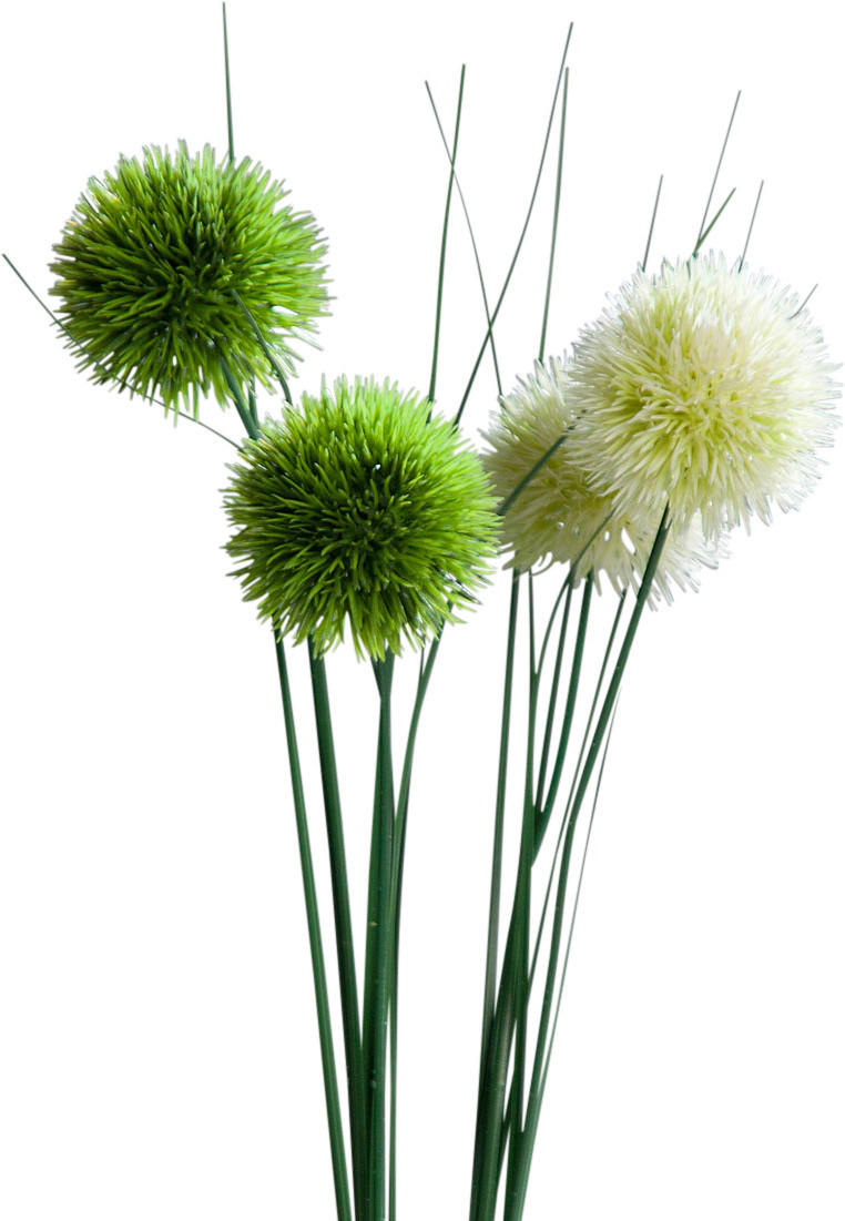 KUNSTBLUME - Weiß/Grün, Basics, Kunststoff (60cm)