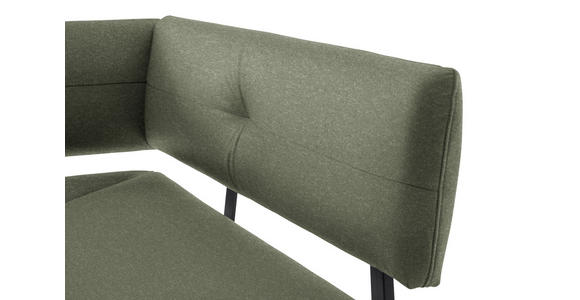 ECKBANK 190/150 cm in Grün, Schwarz - Schwarz/Grün, MODERN, Textil/Metall (190/150cm) - Cantus