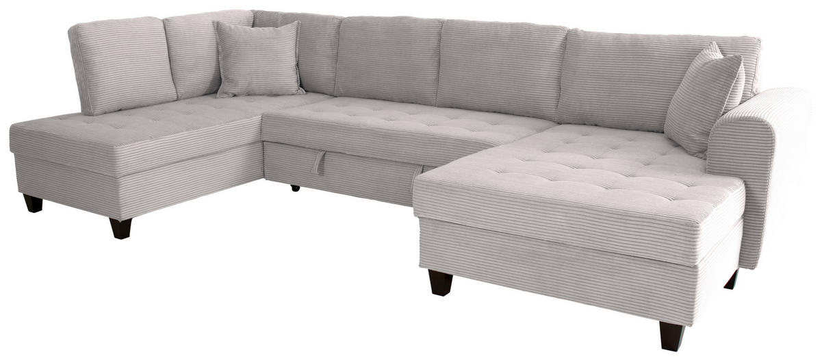 WOHNLANDSCHAFT MORITZ Beigebraun Cord  - Beigebraun, Trend, Textil (178/324/155cm) - P & B