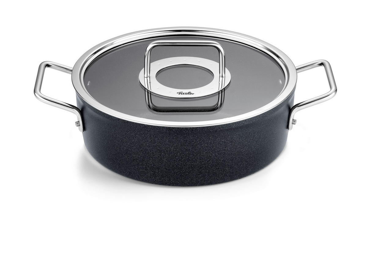 LONAC ZA PEČENJE  3,1 l   Adamant  - crna, Basics, staklo/metal (24cm) - Fissler