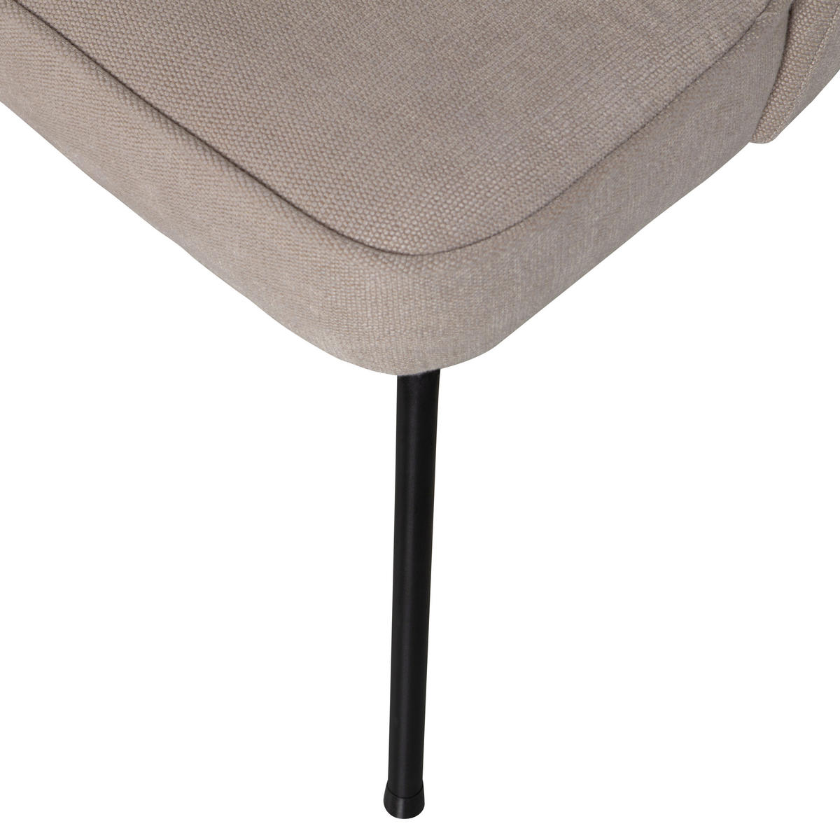 STUHL-SET 2 Stück  in Webstoff  - Sandfarben/Schwarz, MODERN, Textil/Metall (50/83/57cm) - Livetastic