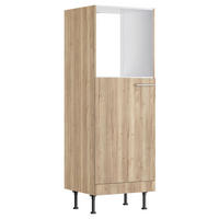 GERÄTEUMBAUSCHRANK 60/176,6/58,1 cm  in Wildeiche  - Wildeiche/Edelstahlfarben, Basics, Holzwerkstoff/Metall (60/176,6/58,1cm) - Optifit