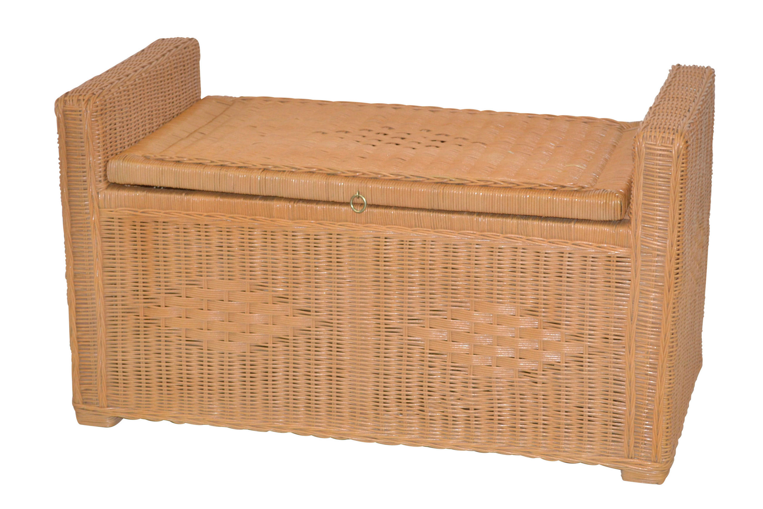 SITZBANK Honig Rattan  - Honig, KONVENTIONELL, Holz (45/90/51cm) - MID.YOU