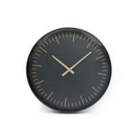 Ceas De Perete 50/50/5 cm   - auriu/negru, Basics, plastic/sticlă (50/50/5cm)