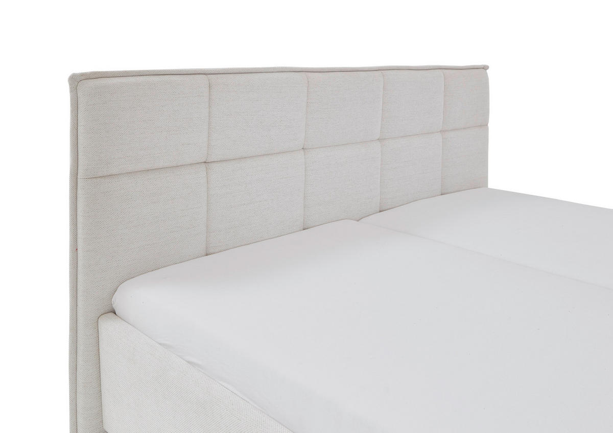 POLSTERBETT 160/200 cm  in Beige  - Beige/Schwarz, Design, Textil/Metall (160/200cm) - Xora