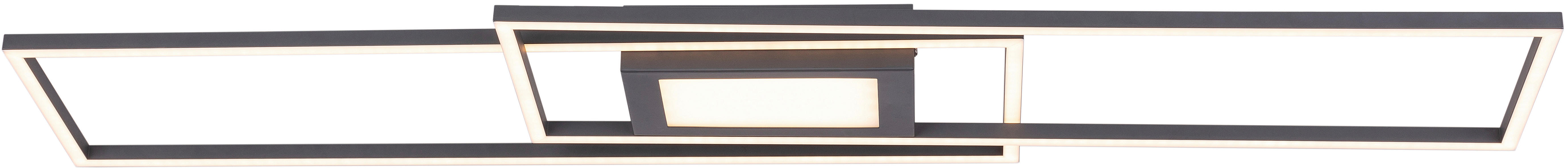 LED STROPNÉ SVIETIDLO, 105/26,6/5 cm - antracitová, Design, kov (105/26,6/5cm) - Novel