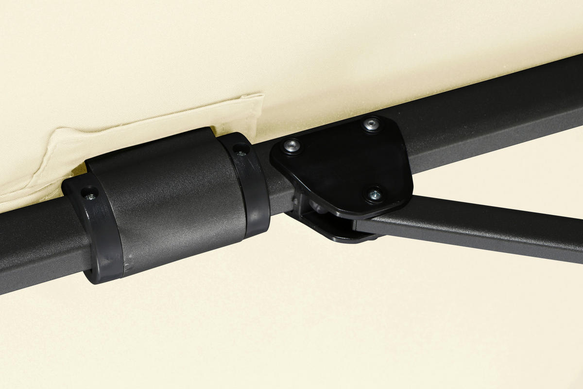 AMPELSCHIRM 300 cm  - Anthrazit/Creme, KONVENTIONELL, Textil/Metall (300/300cm) - Siena Garden