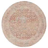 VINTAGE-TEPPICH  Wohnzimmer 160 cm TABRIZ Terracotta rund  - Terracotta, KONVENTIONELL, Kunststoff/Textil (160cm) - Dieter Knoll