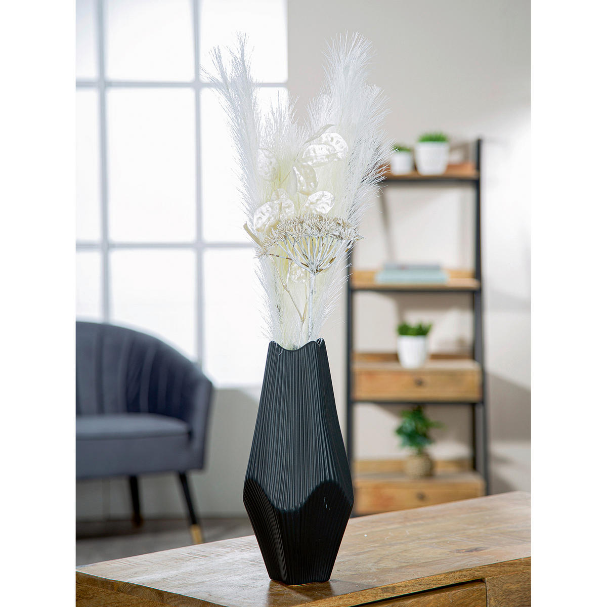 DEKOVASE  - Schwarz, LIFESTYLE, Keramik (15/30cm)