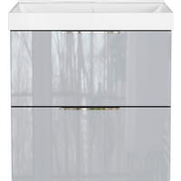 WASCHTISCHKOMBI  - Chromfarben/Silberfarben, Design, Glas/Keramik (61/65/46cm) - Germania