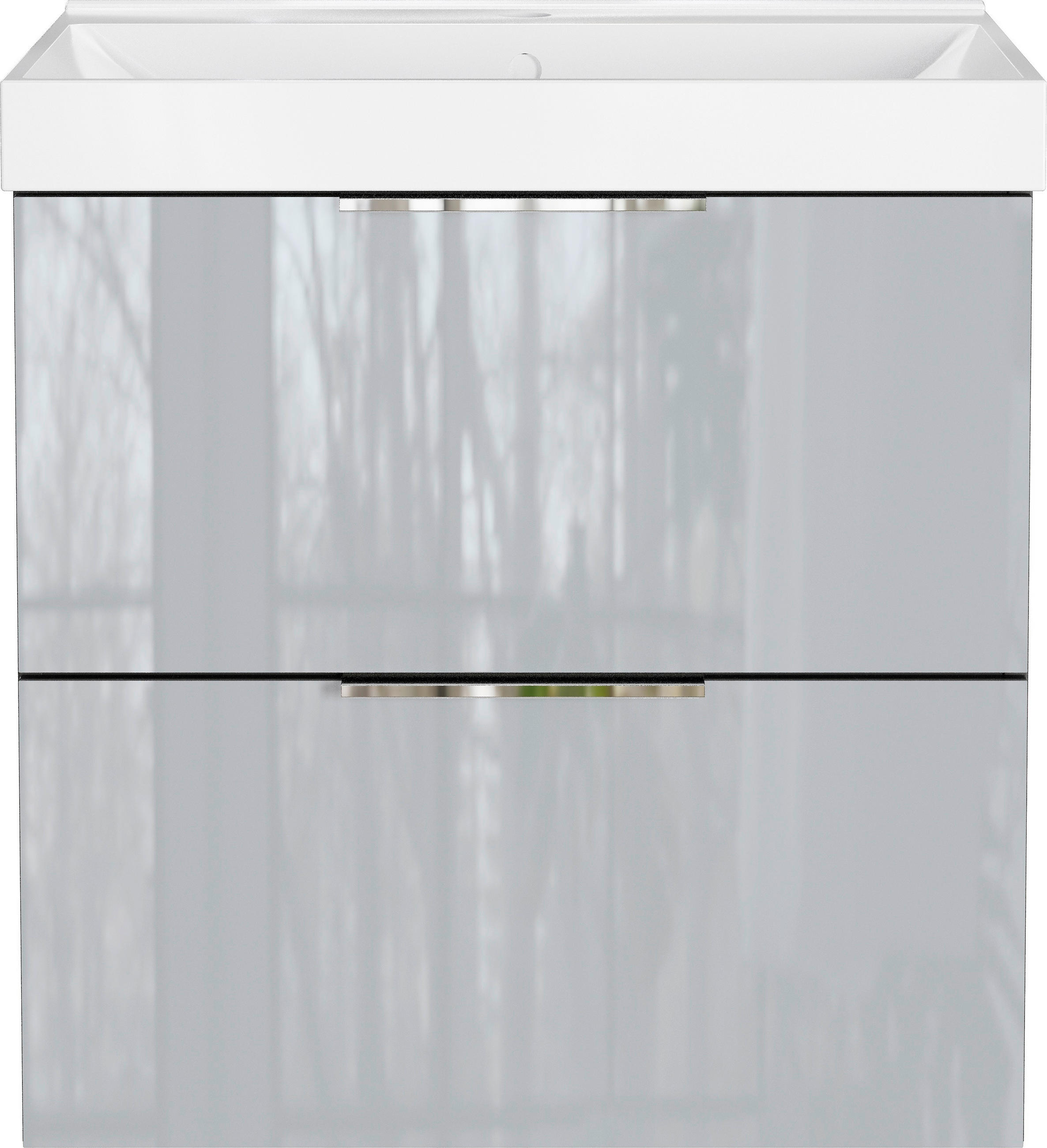 Germania Waschtischkombi Graphit, Silber 61x65x46 cm