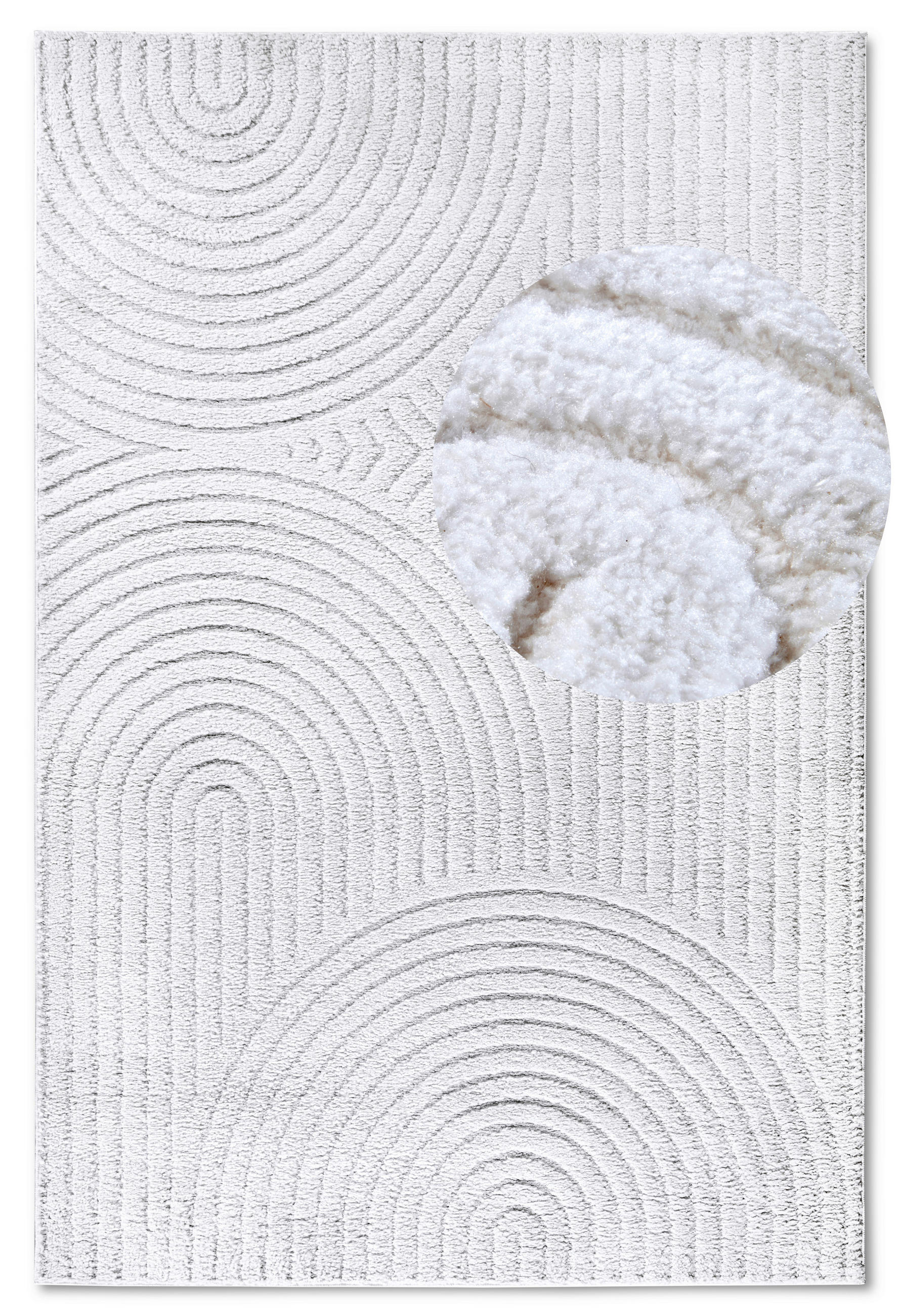 HOCHFLORTEPPICH 160/235 cm New York Weiß  - Weiß, Basics, Kunststoff/Textil (160/235cm) - Elle Decoration