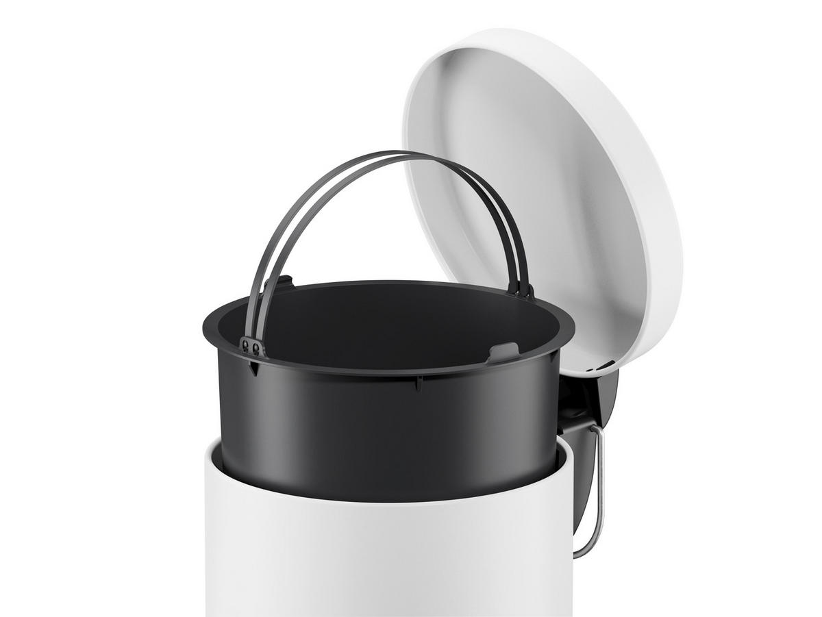 ABFALLSAMMLER SELEKTA 5 L  - Schwarz/Weiß, Basics, Kunststoff/Metall (20/27/27cm) - Hailo