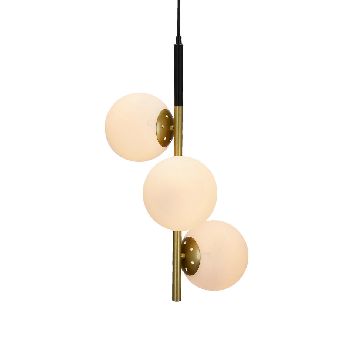HÄNGELEUCHTE 32.5/32.5/115 cm  - Goldfarben/Schwarz, Basics, Metall (32.5/32.5/115cm)