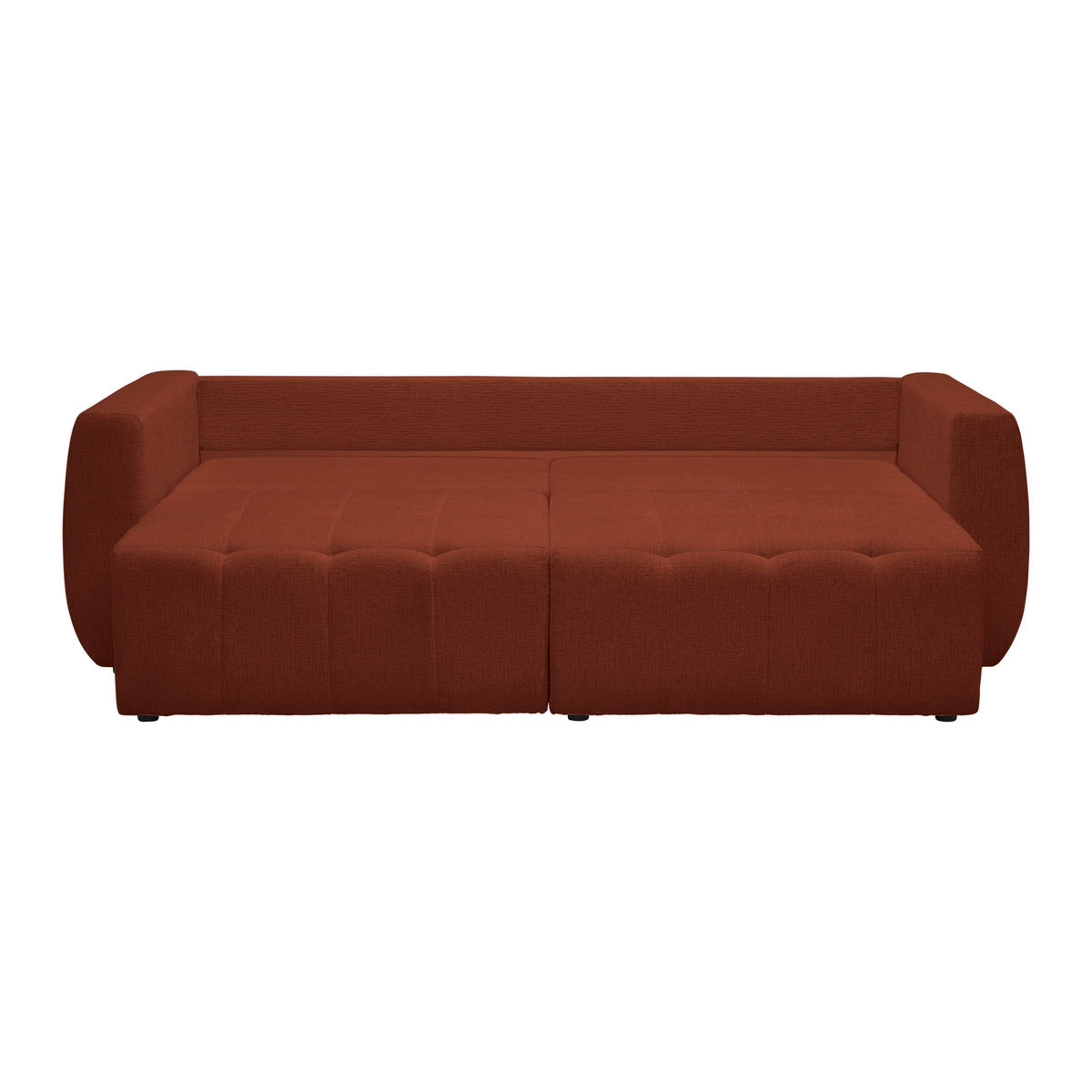 SCHLAFSOFA in Chenille, Jacquard Rostfarben  - Rostfarben/Schwarz, Kunststoff/Textil (245/74-90/104cm) - MID.YOU