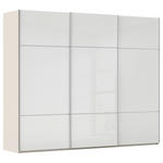 SCHWEBETÜRENSCHRANK  in Weiß, Champagner  - Champagner/Alufarben, KONVENTIONELL, Glas/Holzwerkstoff (242/223/68cm) - Novel