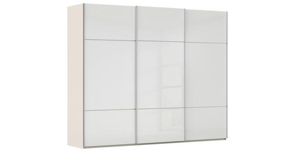 SCHWEBETÜRENSCHRANK in Weiß, Champagner - Champagner/Alufarben, KONVENTIONELL, Glas/Holzwerkstoff (242/223/68cm) - Novel