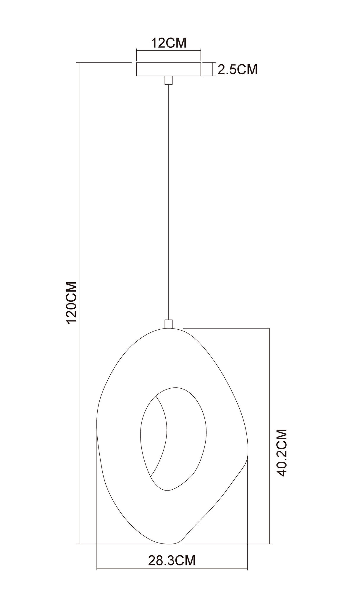 HÄNGELEUCHTE 28/120 cm  - Weiß, Design, Kunststoff/Metall (28/120cm) - Collet's Monde