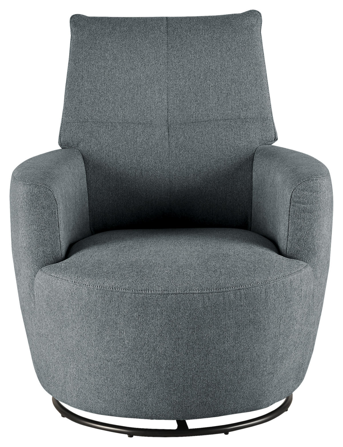 SESSEL Webstoff Blau    - Blau/Schwarz, Design, Textil/Metall (80/96/88cm) - SetOne by Musterring