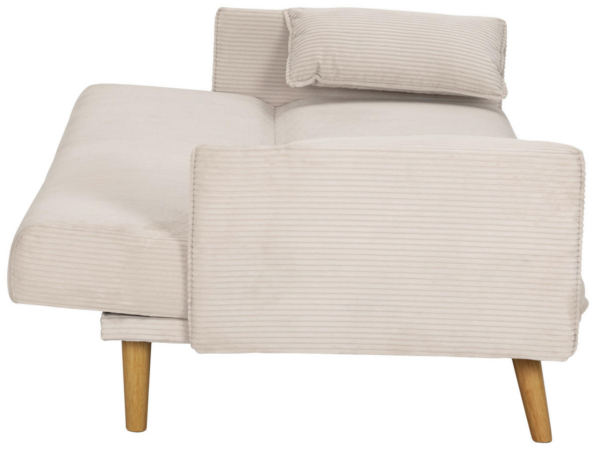 SCHLAFSOFA in Textil Creme  - Creme/Naturfarben, Design, Holz/Textil (193/81/92cm) - Livetastic