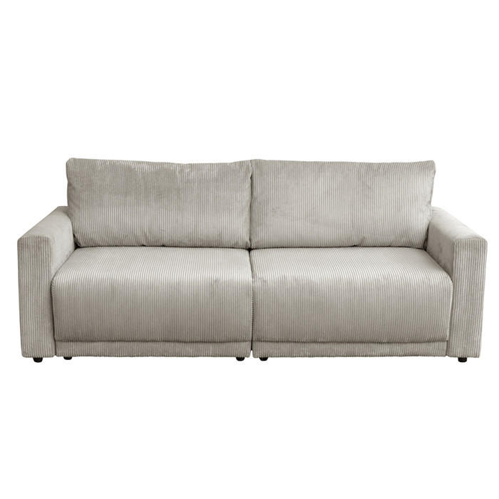 Colțar, lemn, plastic, textil, bej - bej/negru, Design, plastic/lemn (233/95/165cm) - Carryhome