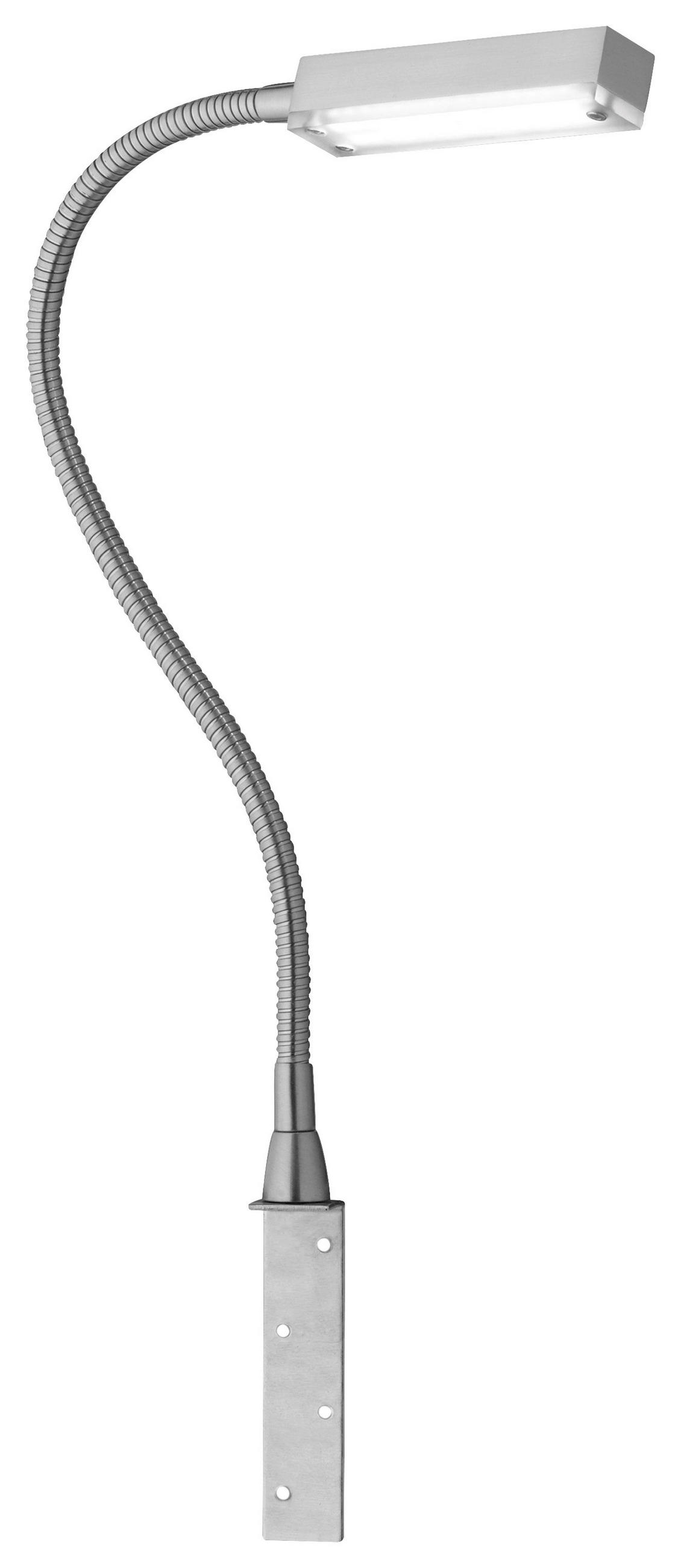 LED-WANDLEUCHTE   - Nickelfarben, Design, Kunststoff/Metall (2,5/48cm) - Fischer & Honsel