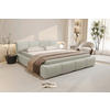 POLSTERBETT 180/200 cm,  in Beige, Lattenrost, Bettkasten,  - Beige/Schwarz, Design, Holz/Textil (180/200cm) - Xora