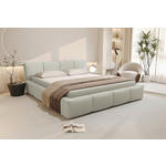 POLSTERBETT 180/200 cm,  in Beige, Lattenrost, Bettkasten,  - Beige/Schwarz, Design, Holz/Textil (180/200cm) - Xora