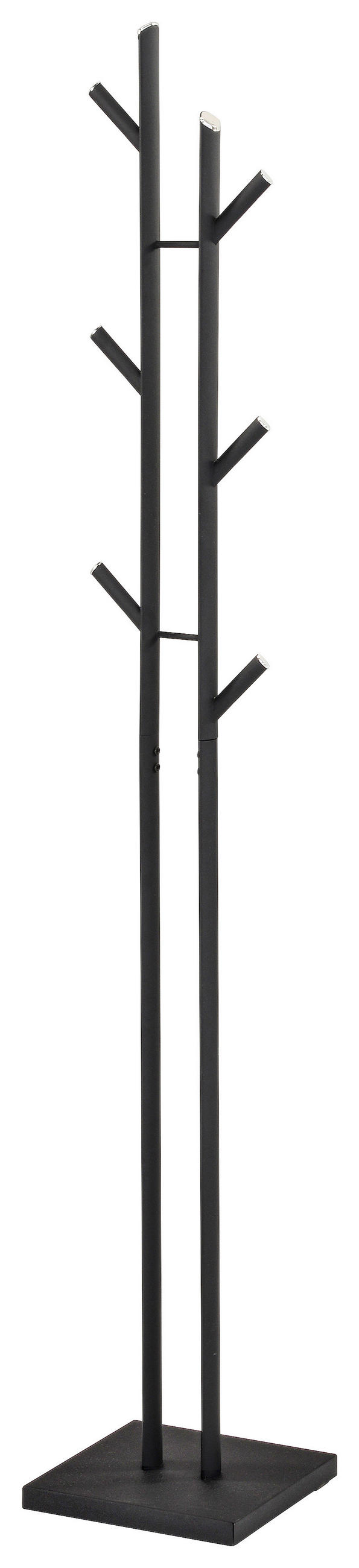 Kleiderständer Clemens Schwarz Metall 6 Haken H: 177 cm