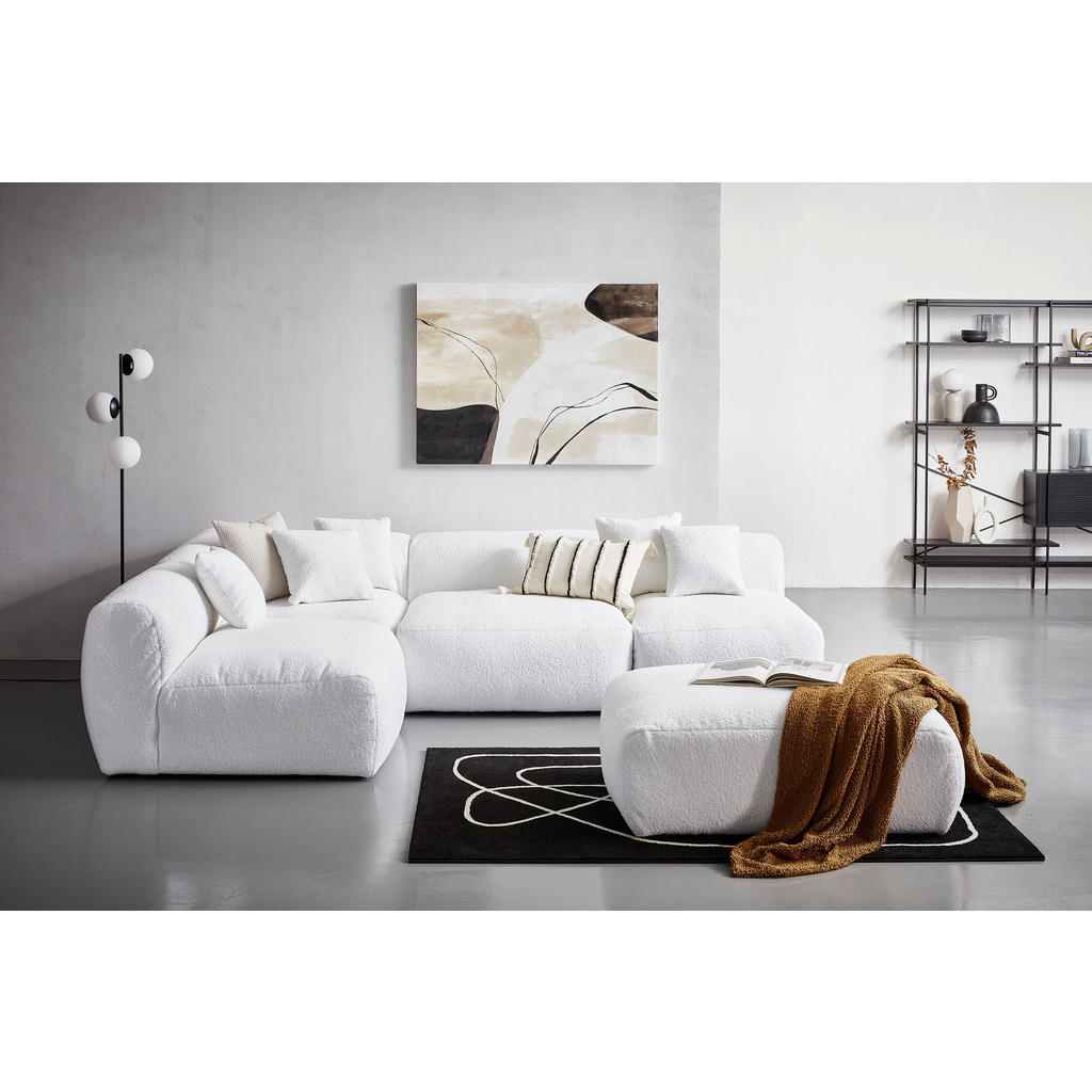 Thumbnail - Livetastic Sofaelement Bloom, Weiß, Textil, 1-Sitzer, 85x70x122 cm, Made in EU, erweiterbar, Rücken echt, individuell pl...