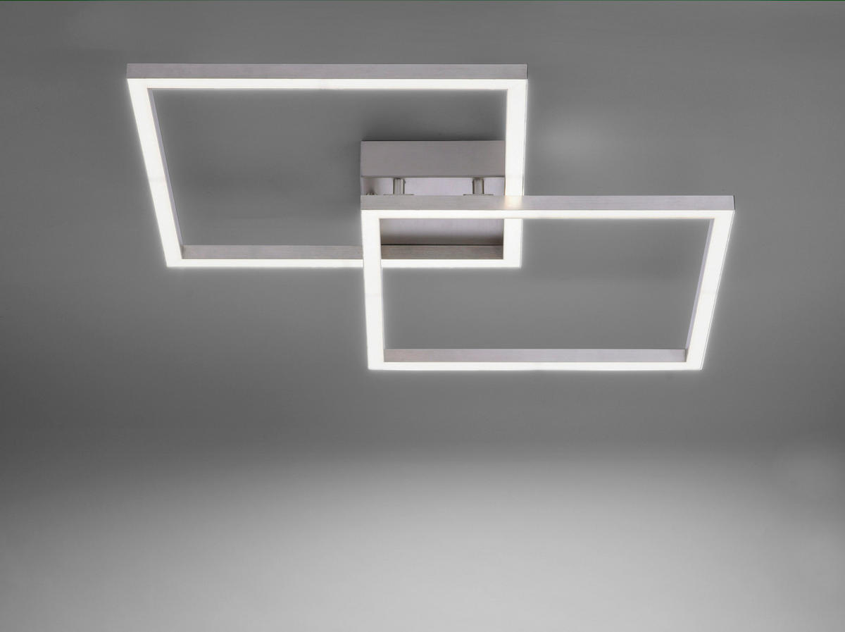 LED-DECKENLEUCHTE Lolasmart-Maxi  Smart 63/63/8,5 cm   - Silberfarben, Design, Kunststoff/Metall (63/63/8,5cm)