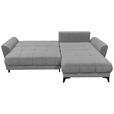 ECKSOFA Grau Webstoff  - Schwarz/Grau, KONVENTIONELL, Kunststoff/Textil (281/189cm) - Carryhome