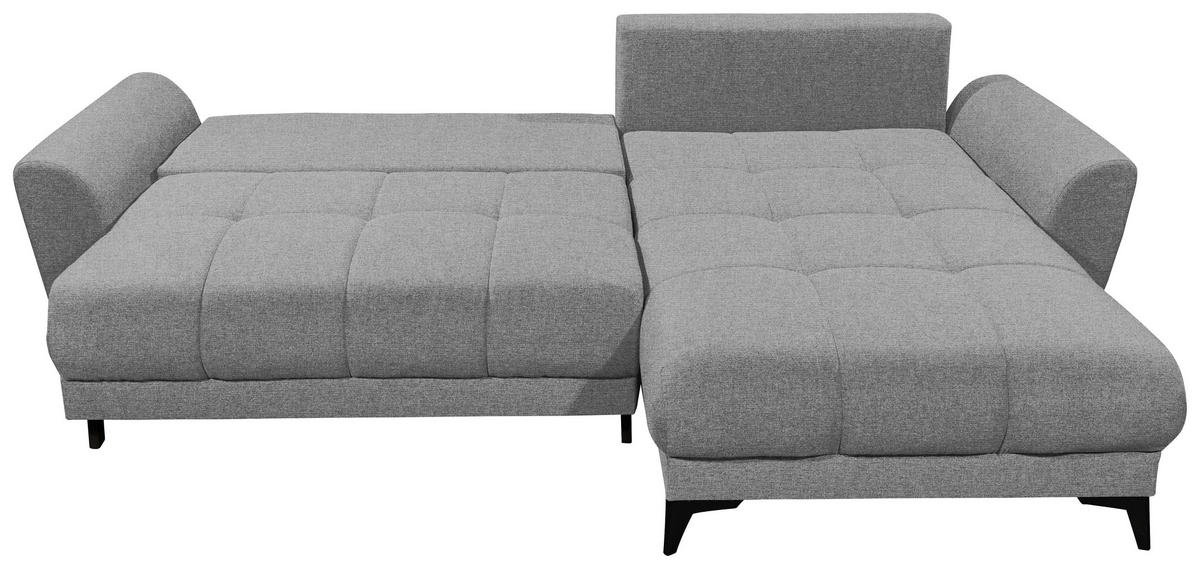 ECKSOFA in Webstoff Grau  - Schwarz/Grau, Konventionell, Kunststoff/Textil (281/189cm) - Carryhome