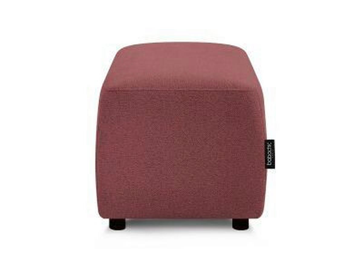 HOCKER ATILLA Flachgewebe Rot  - Rot/Schwarz, MODERN, Kunststoff/Textil (92/44/48cm)