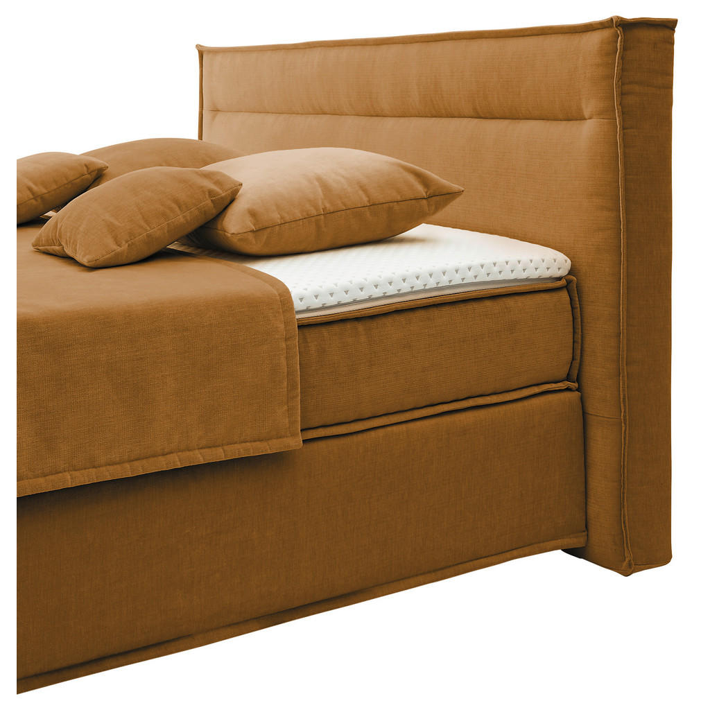 Thumbnail - Musterring Boxspringbett, Senfgelb, Textil, H2 + H4, 7-Zonen, Höhe ca. 22 cm, 180x200 cm, Dgm, Stoffauswahl, in verschie...