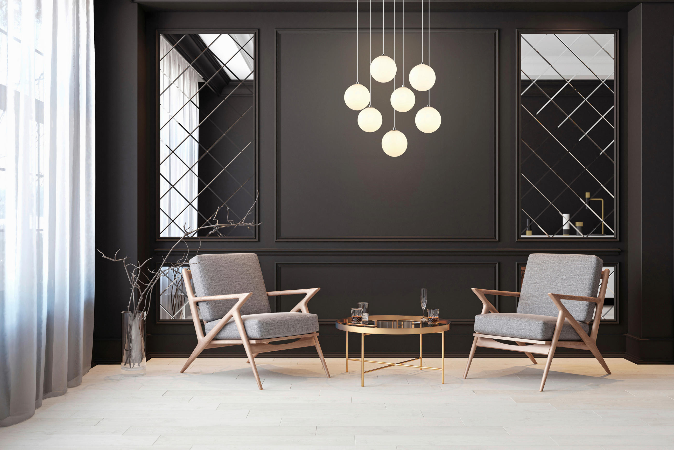 HÄNGELEUCHTE 55/120 cm   - Nickelfarben, Design, Glas/Metall (55/120cm) - Collet's Monde