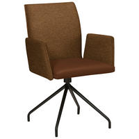 ARMLEHNSTUHL  in Stahl Webstoff, Mikrofaser  - Rostfarben/Schwarz, Design, Textil/Metall (60/91/60cm) - Moderano