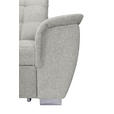 ECKSOFA Beige Chenille  - Chromfarben/Beige, KONVENTIONELL, Kunststoff/Textil (205/260cm) - Carryhome