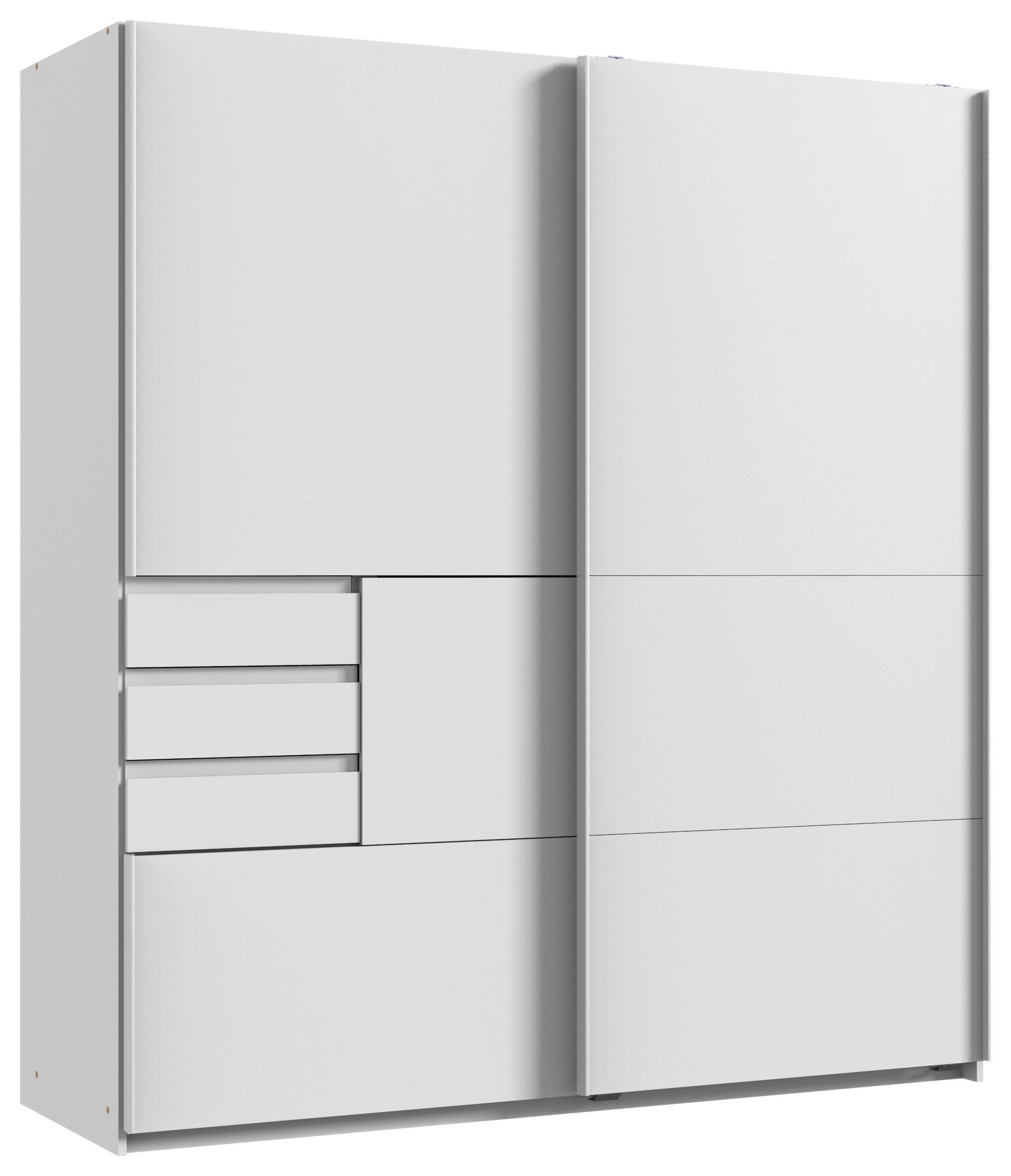 SCHWEBETÜRENSCHRANK 180/198/65 cm 2-türig Weiß  - Weiß, KONVENTIONELL, Holzwerkstoff/Metall (180/198/65cm) - Boxxx